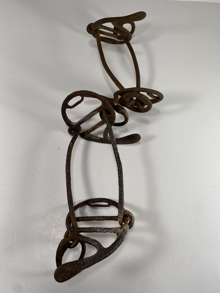 2 Antique Cast Iron Horse Bits Hand Forged