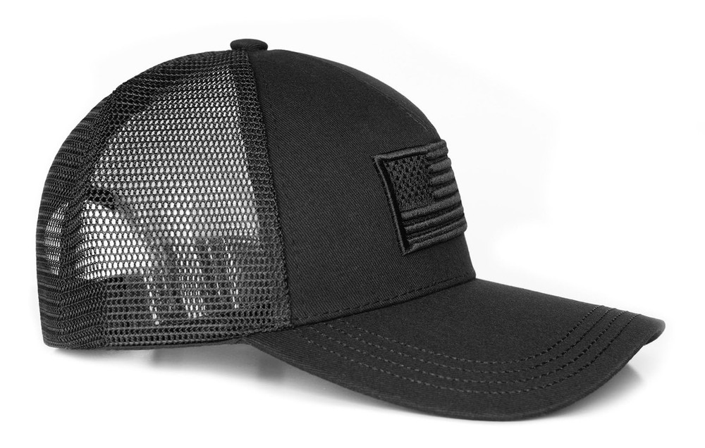 Mesh Baseball Caps One Size-Medium Black 2