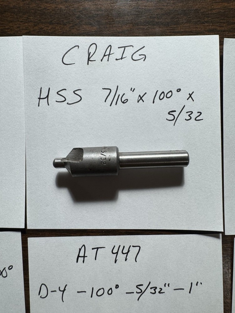 Craig Countersink Bits Lot Of 7