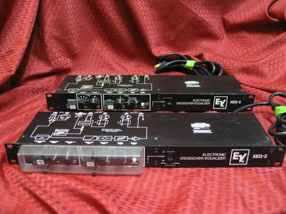 PAIR Electro-Voice (EV) XEQ-2 Electronic rackmount Crossover/Equalizer tested
