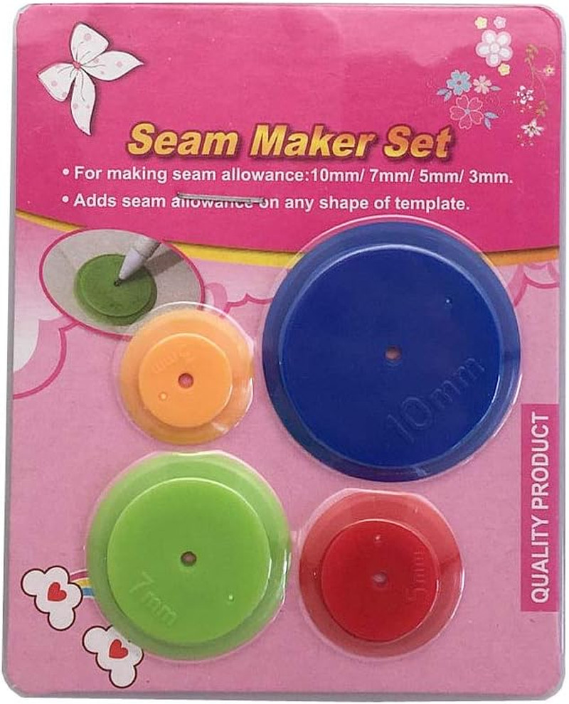 4 Different Sizes Seam Admission Marker Set,Patchwork Tracing Wheel Circle Sewin