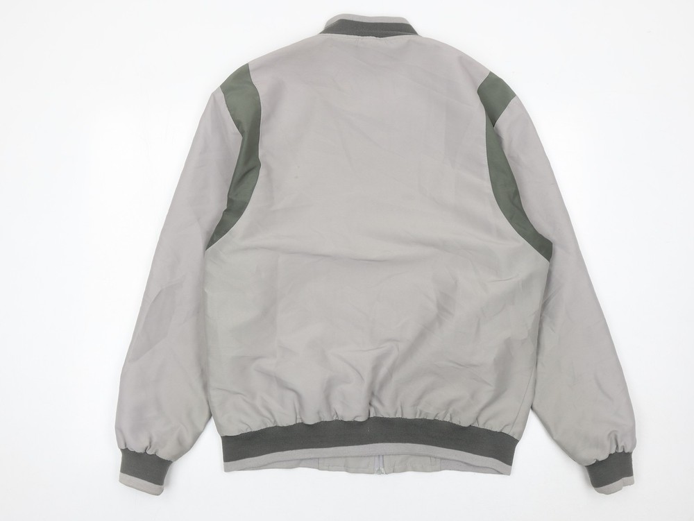 JBC Men’s Grey Polyester Basic Jacket Size M Full Zip Casual