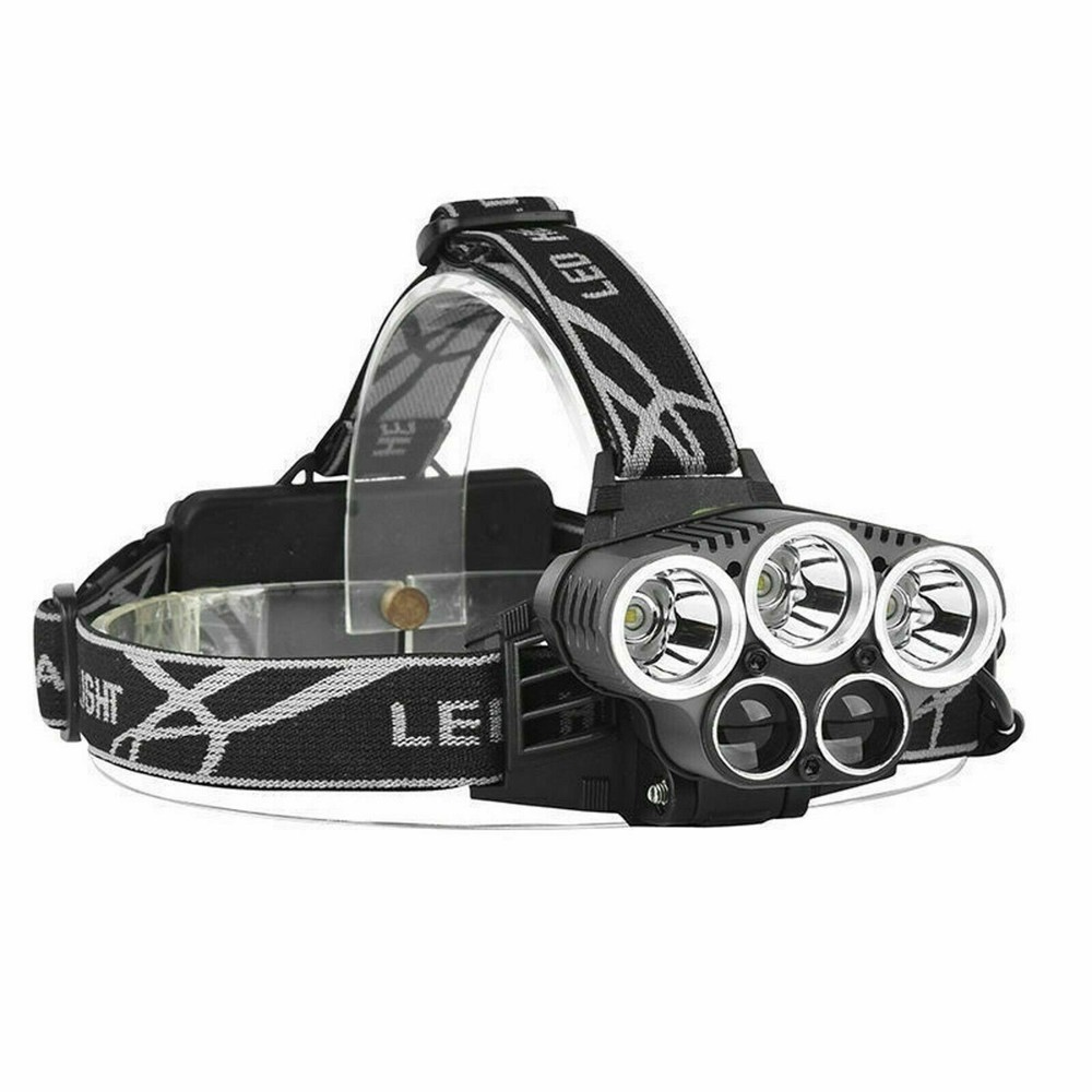 5X COB LED Headlamp USB Rechargeable Headlight 8 Modes Head Torch