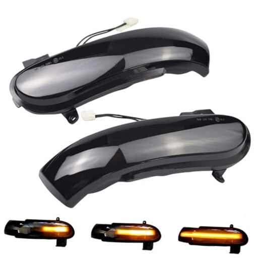 LED Dynamic Side Mirror Sequential Turn Signal Light for Benz Slk Class Black