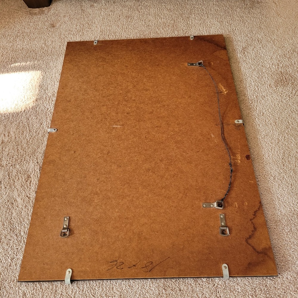 Frameless rectangular wall mirror with beveled edges-18" x 25.75"