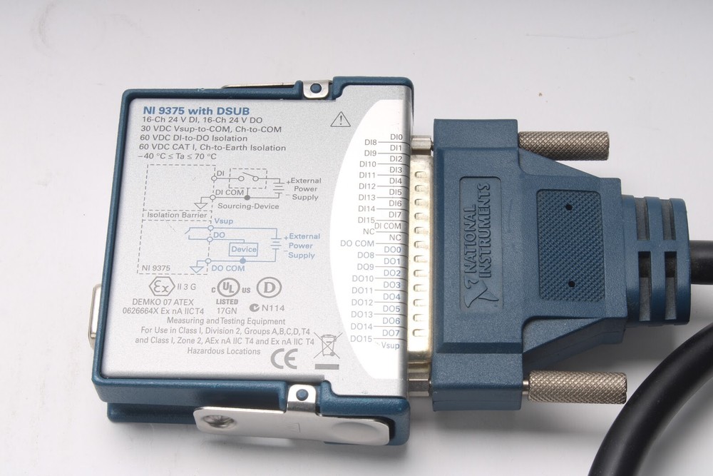 National Instruments NI 9375 DSUB 16Channel Digital Input/Output Module W/ Cable