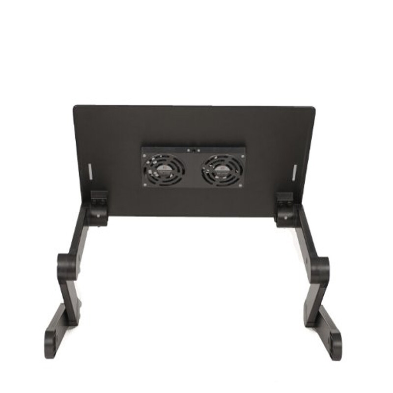 Adjustable Laptop Table Stand Lazy Foldable Computer Desk with Cooling Fan