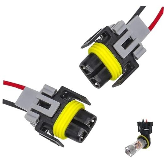 2 PCS Fog Light Connector Plug, H11 Connector Wiring Harness Socket,