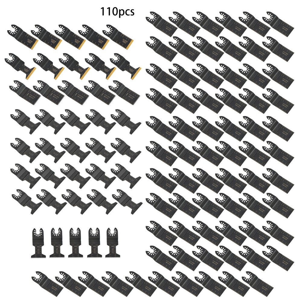 110-Piece Oscillating Saw Blades Set 6 Type Quick Release Multi Tool Blades