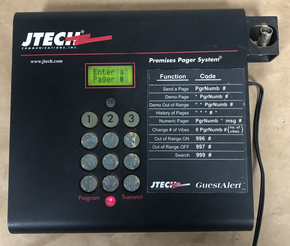 JTech Communications Premises Pager System & 26 Pagers