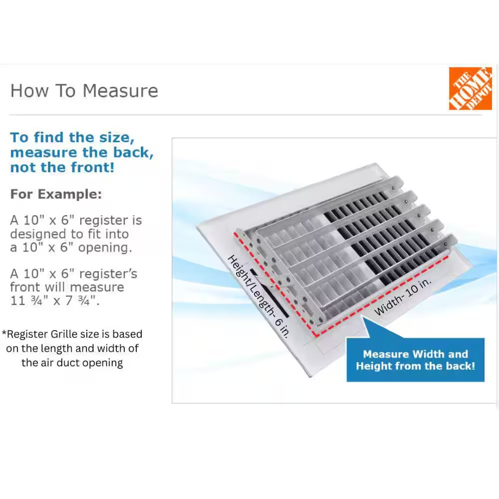 10 In. X 4 In. Plastic Ceiling Register 2-Way