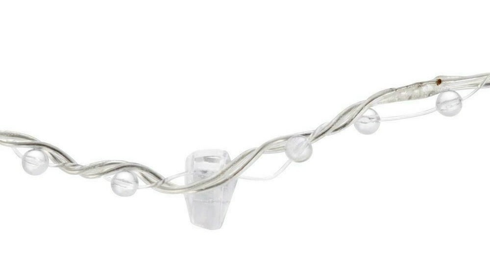 Home Accents 12.6ft 40 LED Micro Dot String Light Warm White Battery Operated