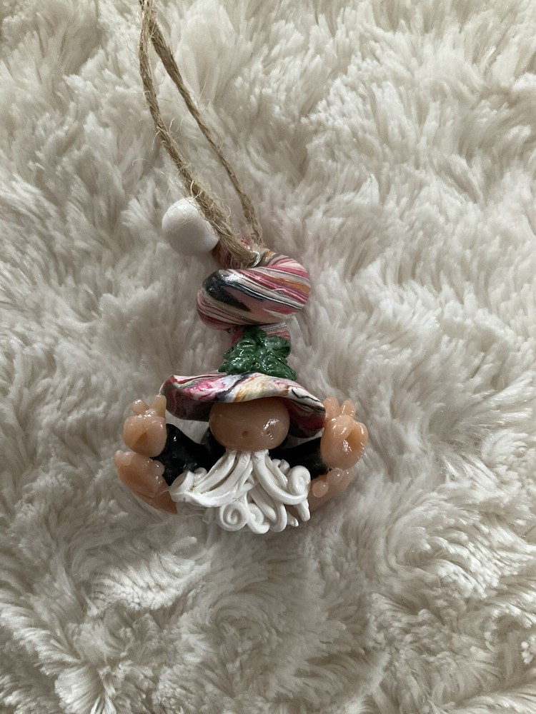 Marijuana-Weed Gnome-Polymer-Handmade Ornament