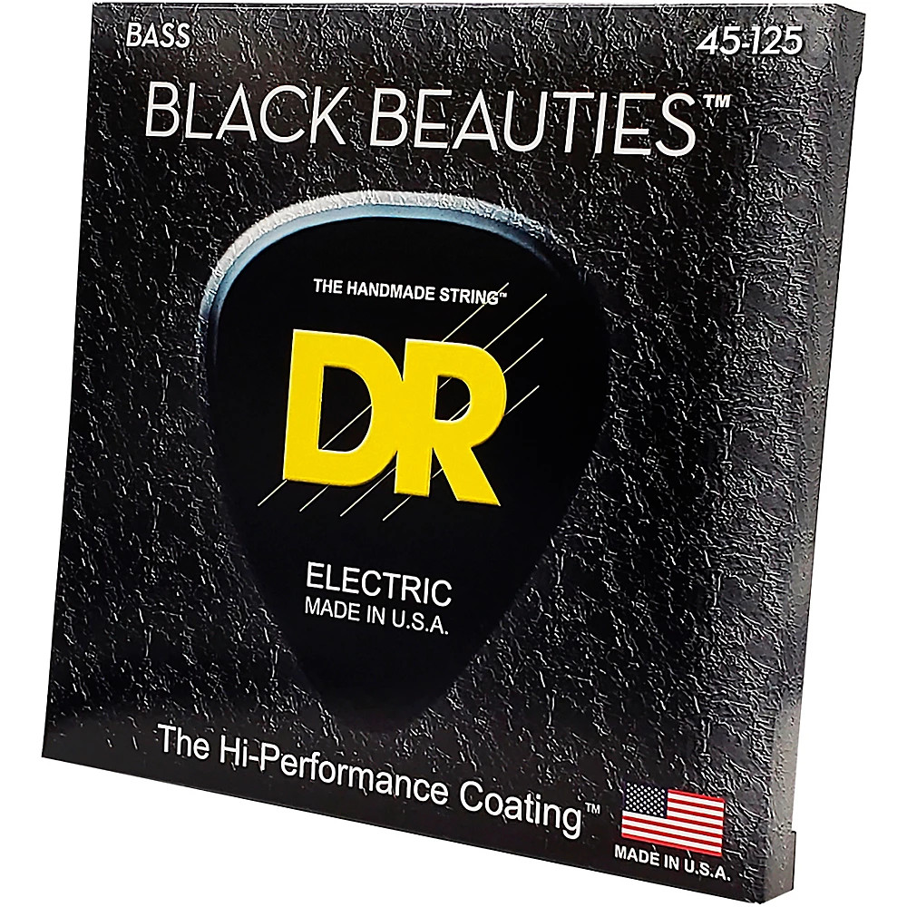 DR Strings Black Beauties Medium 5-String Bass Strings