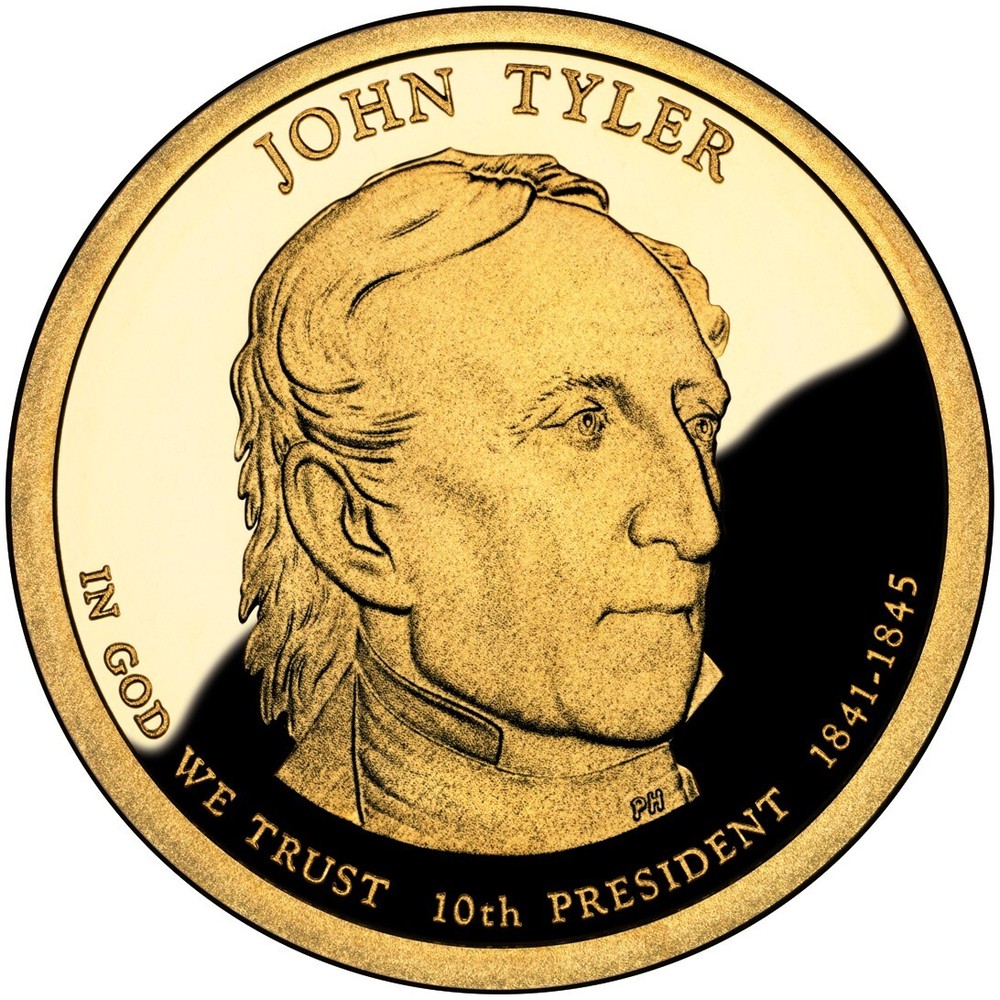 2009 S John Tyler Presidential Proof Dollar
