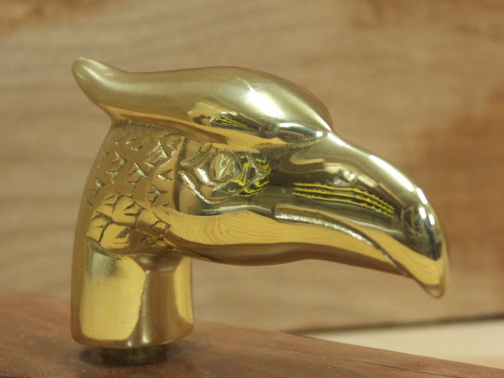 Eagle Brass Walking Cane Handle - Brass Handle for Walking Cane - PC14