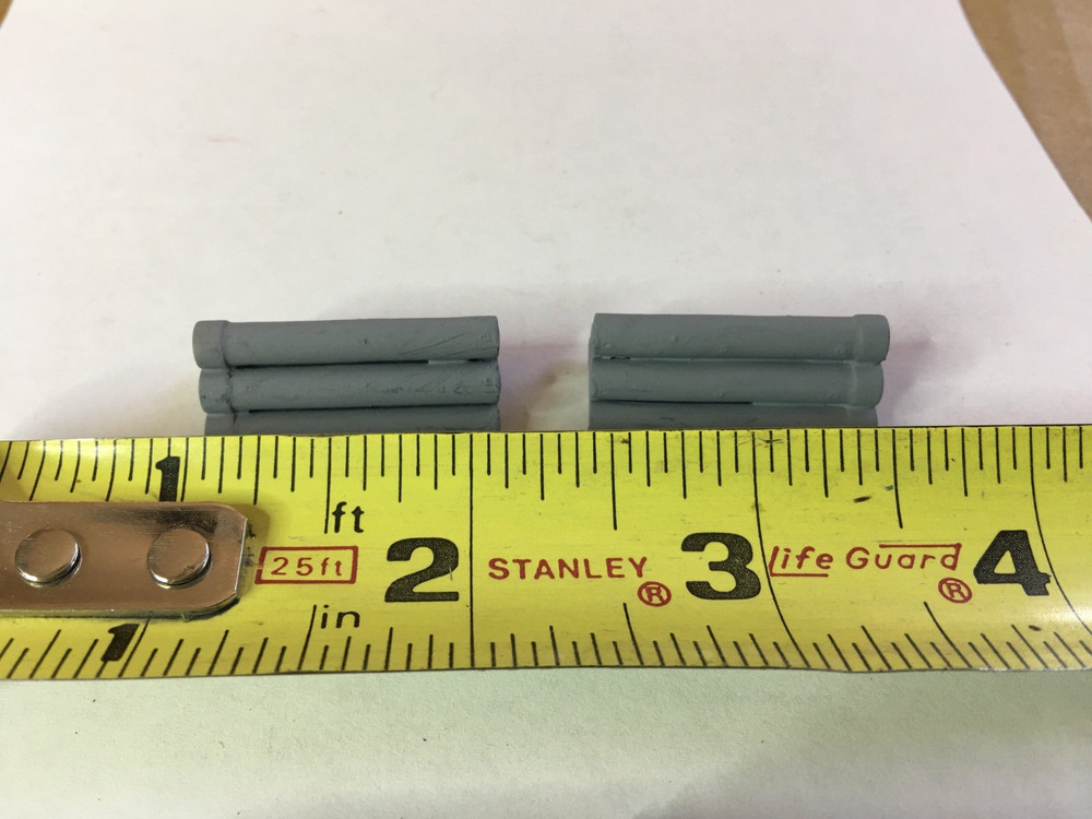 Train Car Loads: Concrete 6 Pipe Stack 4 Stacks Lot Car Not Included HO Scale