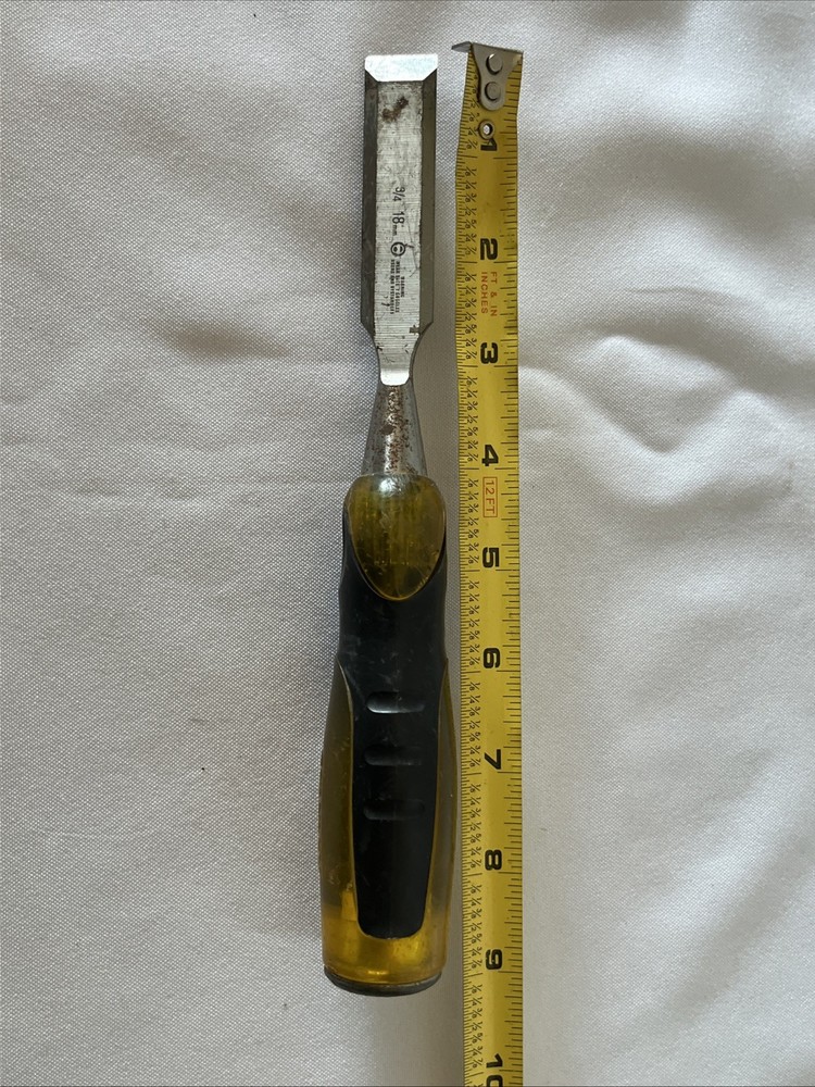 STANLEY HAND WOOD CHISEL 3/4" 18MM EASY GRIP RUBBER HANDLE