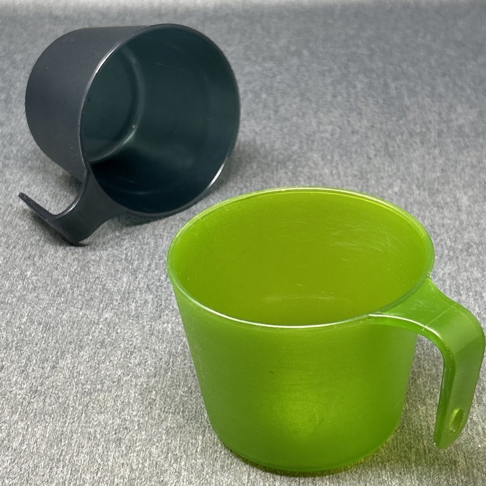 REI Co-op Campware Cup Green & Navy Blue Backpacking Stackable Cups Easy Travel