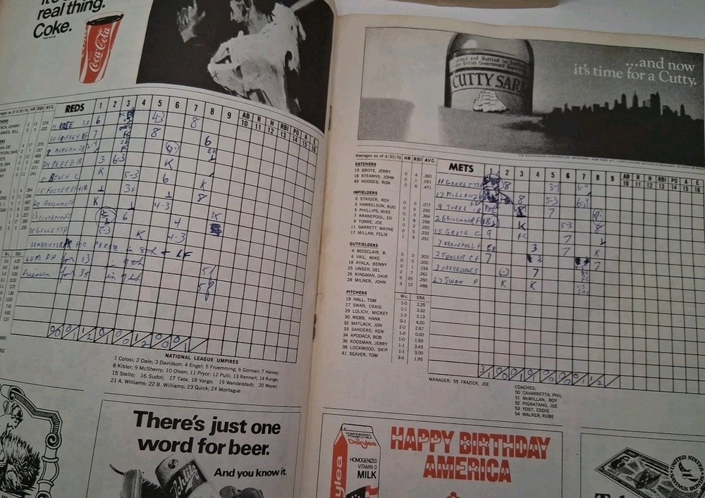 Ny Mets 1973 & 1976 Programs
