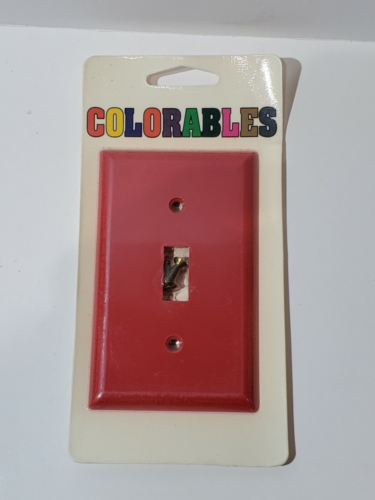 Colorables Solid Red Color Single Light Switch Switchplate New NIP