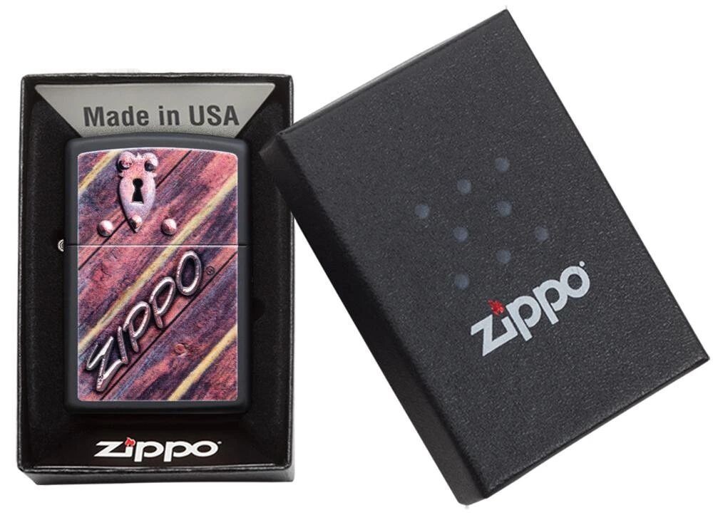 Zippo Lock Design Black Matte 29986