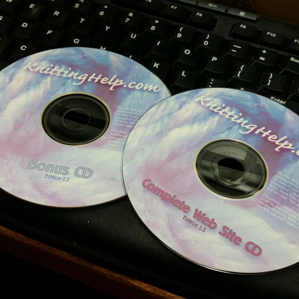 KnittingHelp.com Web Site CD Knitting Help MAC PC software projects videos