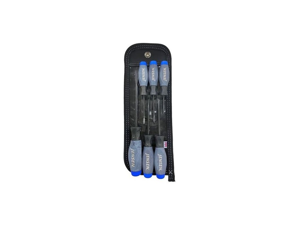 Jensen Tools JTK-1035 - Screwdriver Set, Slotted/Phillips, 6 Piece