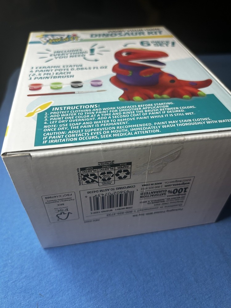 Play Right Paint Your Own Dinosaur Kit
