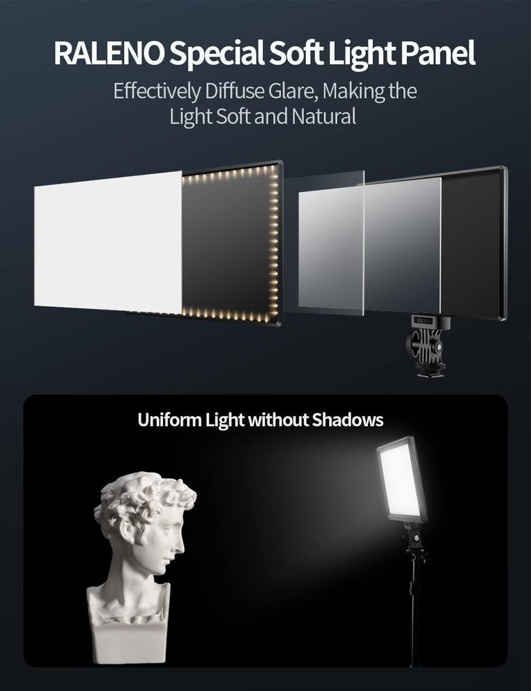 Fully Adjustable LED Video Light Panel for Stunning Live Streams & Photography