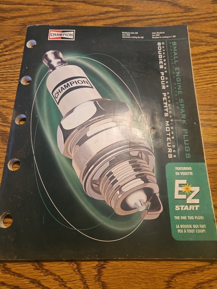 2000 Champion Small Engine Spark Plug Application Catalog