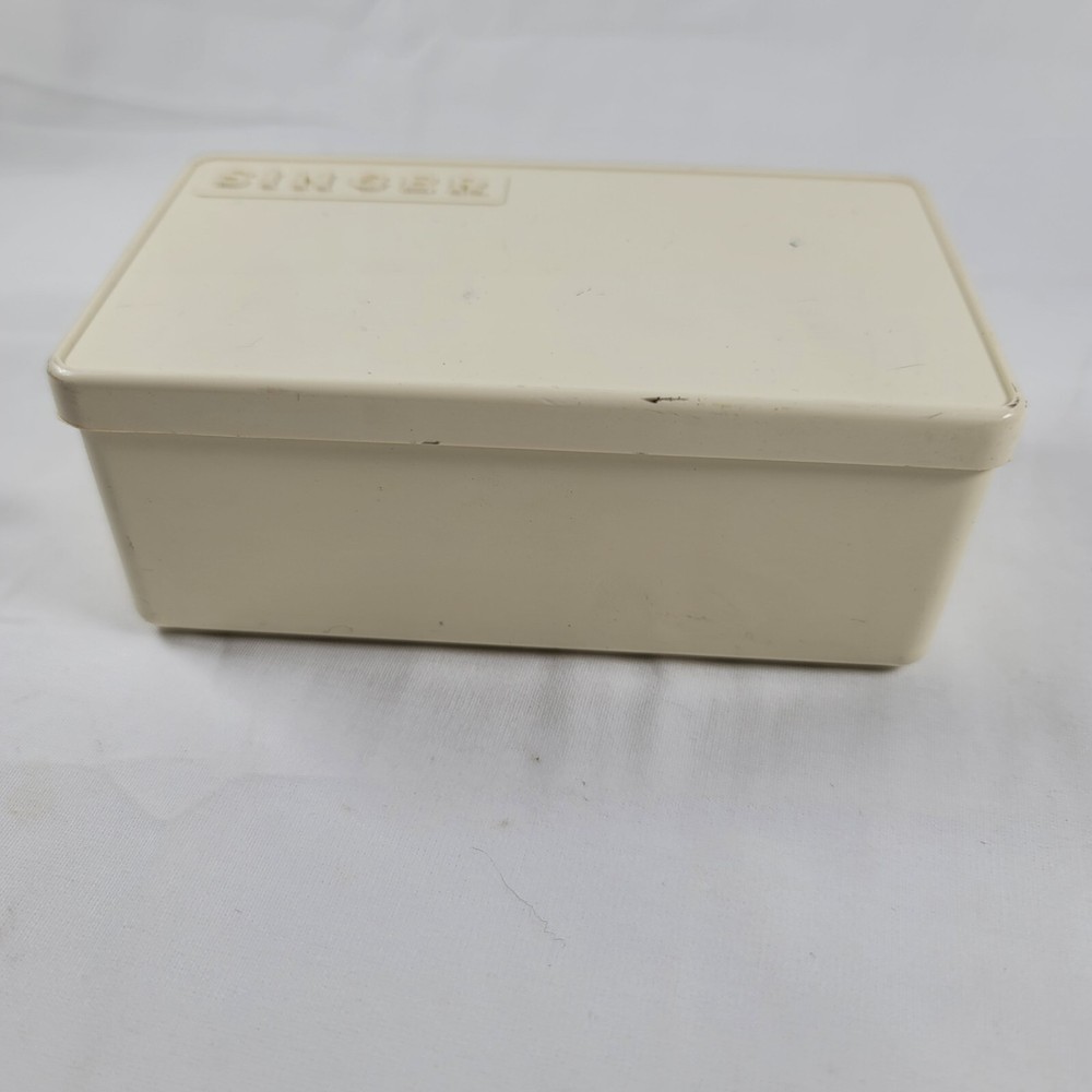 Vintage Singer Sewing Machine Plastic Accesory box empty 5"x 2 3/4"