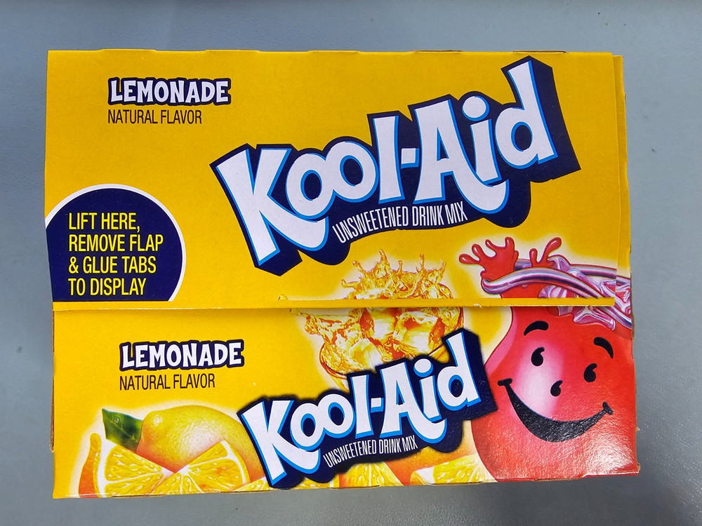 96x Packets Kool-Aid Lemonade Caffeine Free Soft Drink Mix