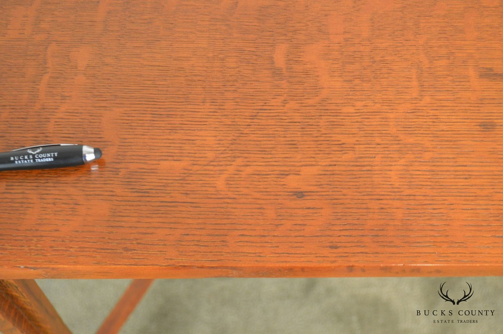 Mission Oak Half Round Desk