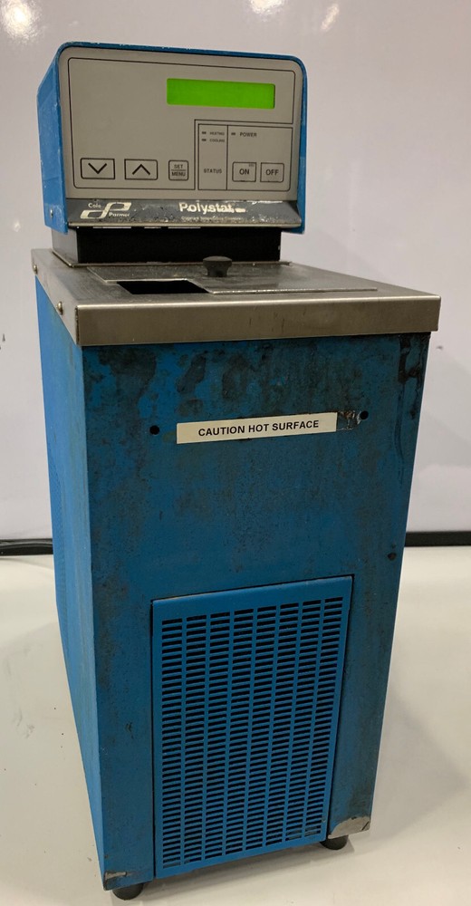 COLE-PARMER POLYSTAT 12101-10 HEATED BATH RE-CIRCULATOR POWER UP ONLY FOR TEST