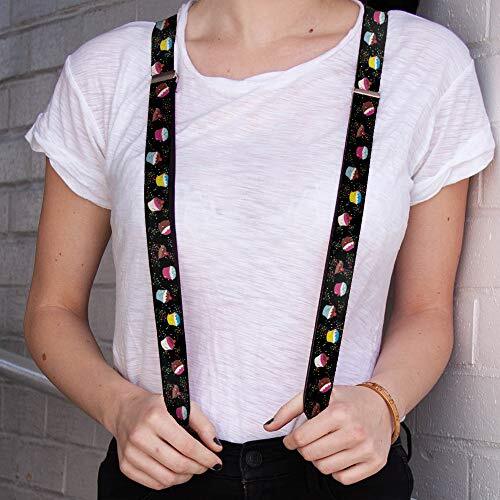 Men's Suspender-Cupcakes, Multicolor, One Size