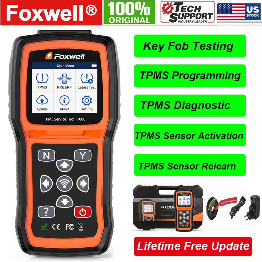 FOXWELL T1000 TPMS Programmer Tire Sensor Pressure Reset Active Diagnostic Tool