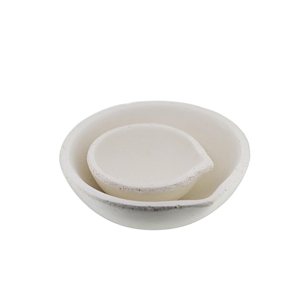 Ceramic Crucible Melting Dish Gold Silver Copper Casting Refining Alloying