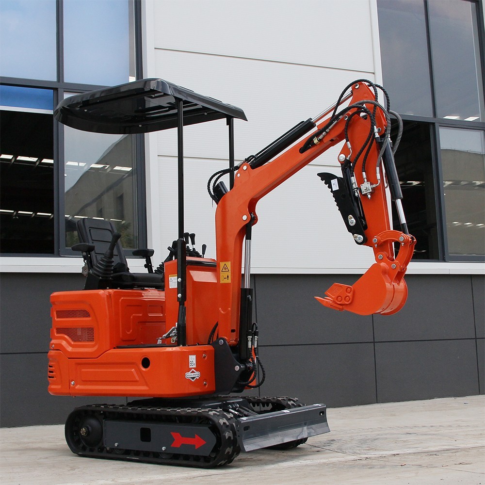 Mini Excavator 1Ton Pilot System Diggers B&S Engine with Attachments Free Ship