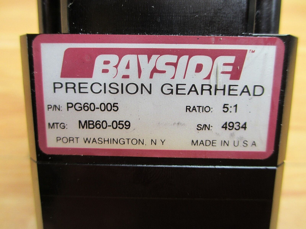 Bayside PG60-005 *NEW* Precision Gearhead MB60-059 Ratio 5:1