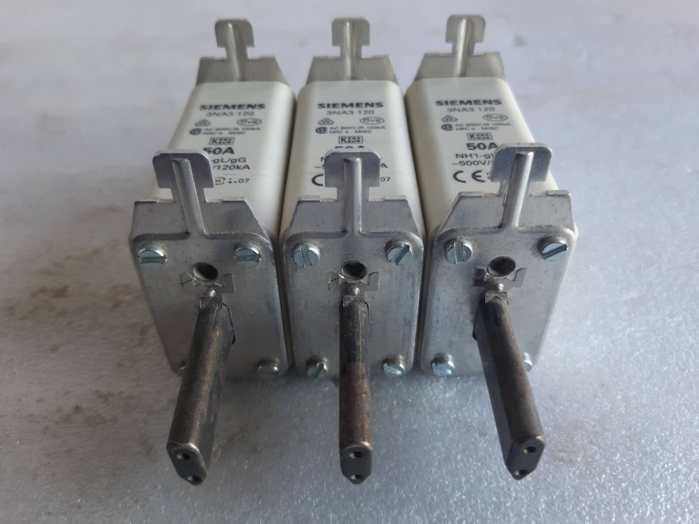 SIEMENS 3NA3 120 FUSE ELEMENT ( 3 PICS )