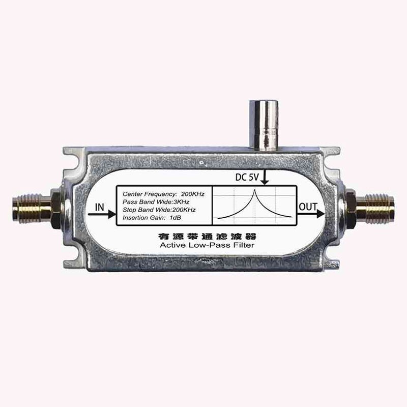 100Hz BPF Single Power Supply Active Bandpass Filter 45dB Suppression my1