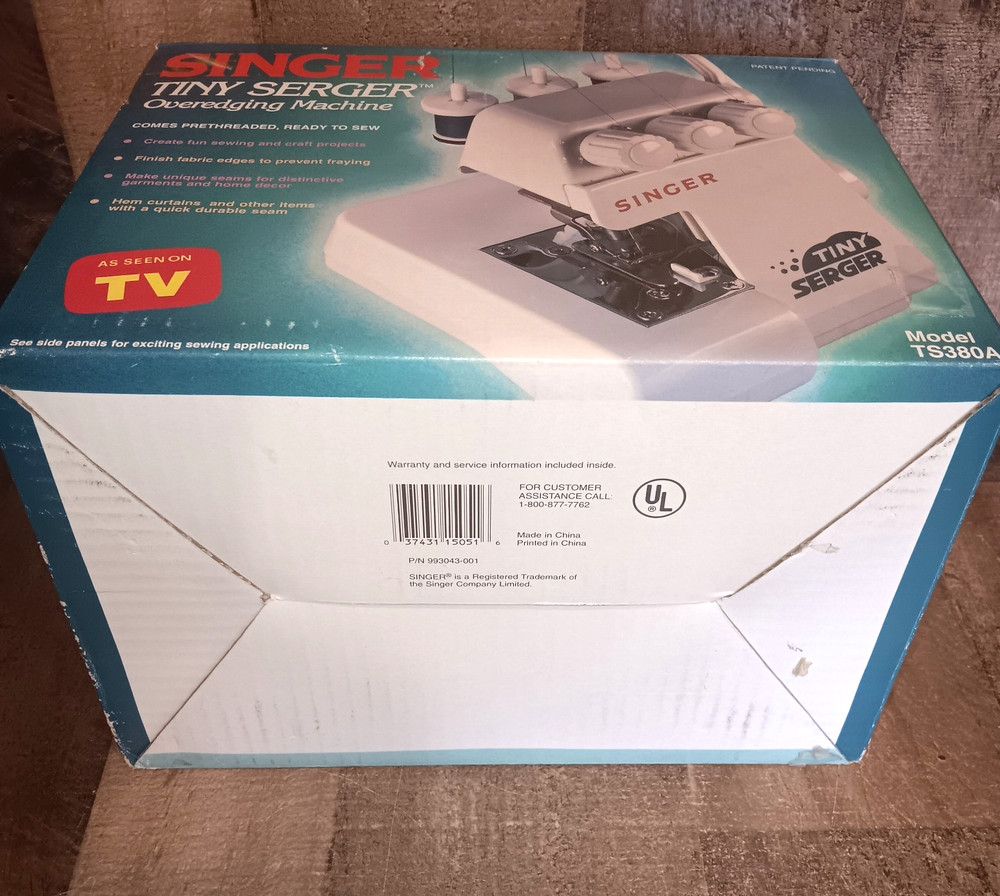 Singer Tiny Serger Overedging Sewing Machine TS380A New Open Box Please Read