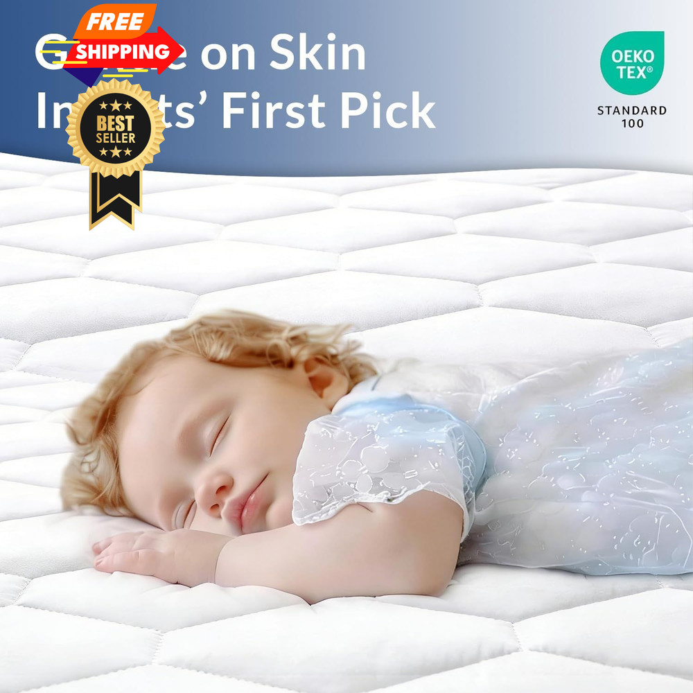 Twin Mattress Protector Waterproof - Washable Twin, Pattern-1-white