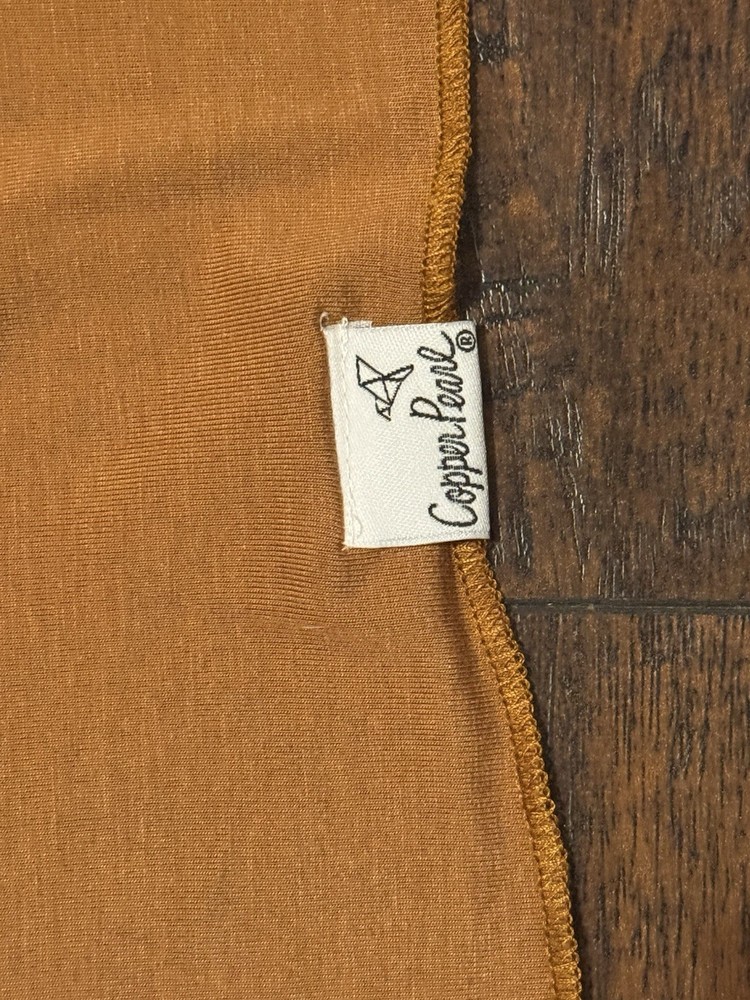 Copper Pearl Stretchable Swaddle Blanket 46"x46" - Solid Camel Color Soft