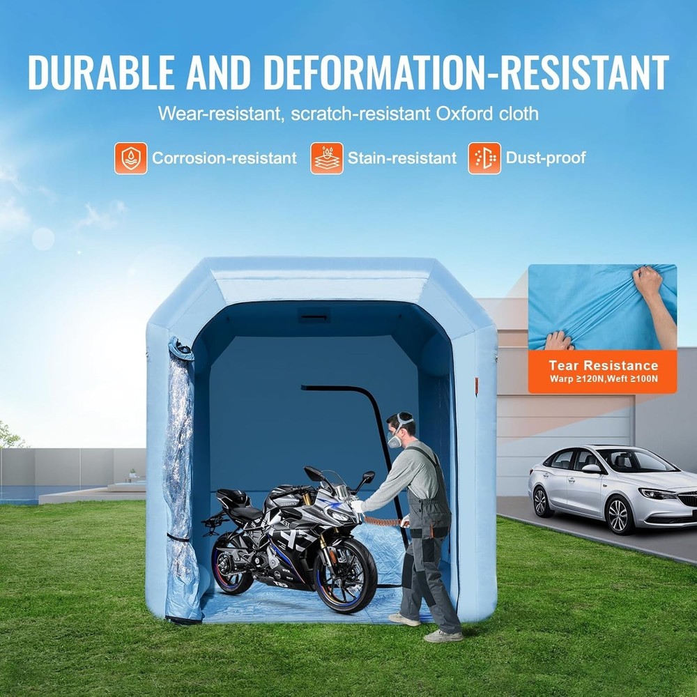 Versatile Inflatable Spray Booth 10ft - Durable & Water-Resistant with Blower
