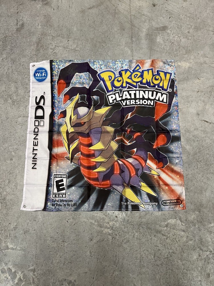 Pokemon Platinum Version DS Custom Wall Flag Banner Tapestry 3 x 3 Ft