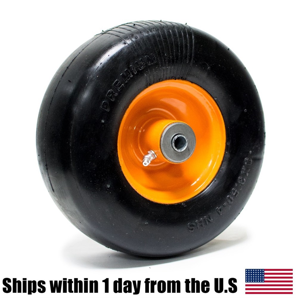 2PK Flat Free Solid Tire for Scag Mowers Front Caster Wheel 9x3.50-4
