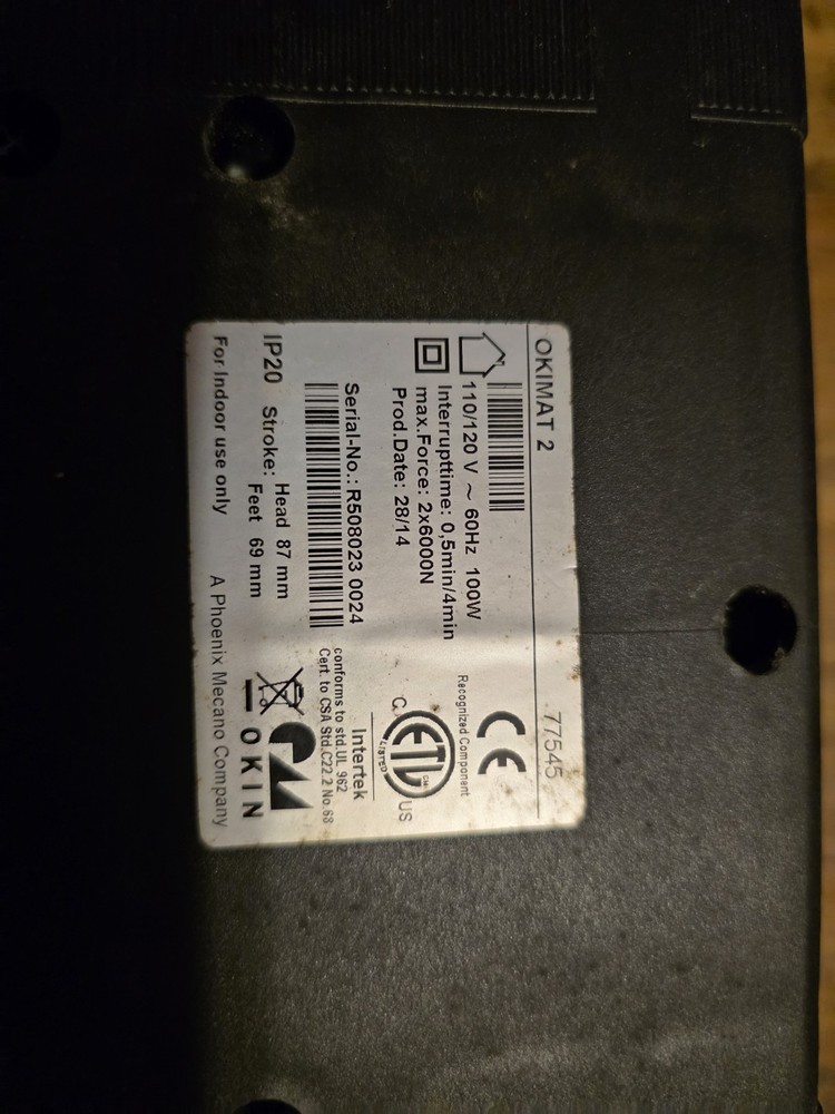 Okin Okimat 2 Adjustable Bed Base Motor Tested, With Controller