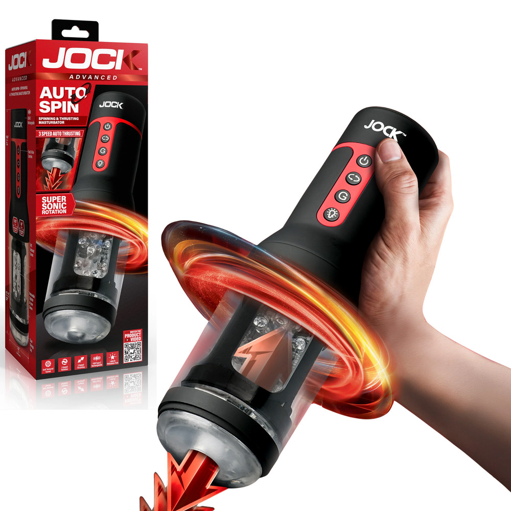 Realistic Automatic Spinning Thrusting Rechargeable Masturbator Textured Stroker